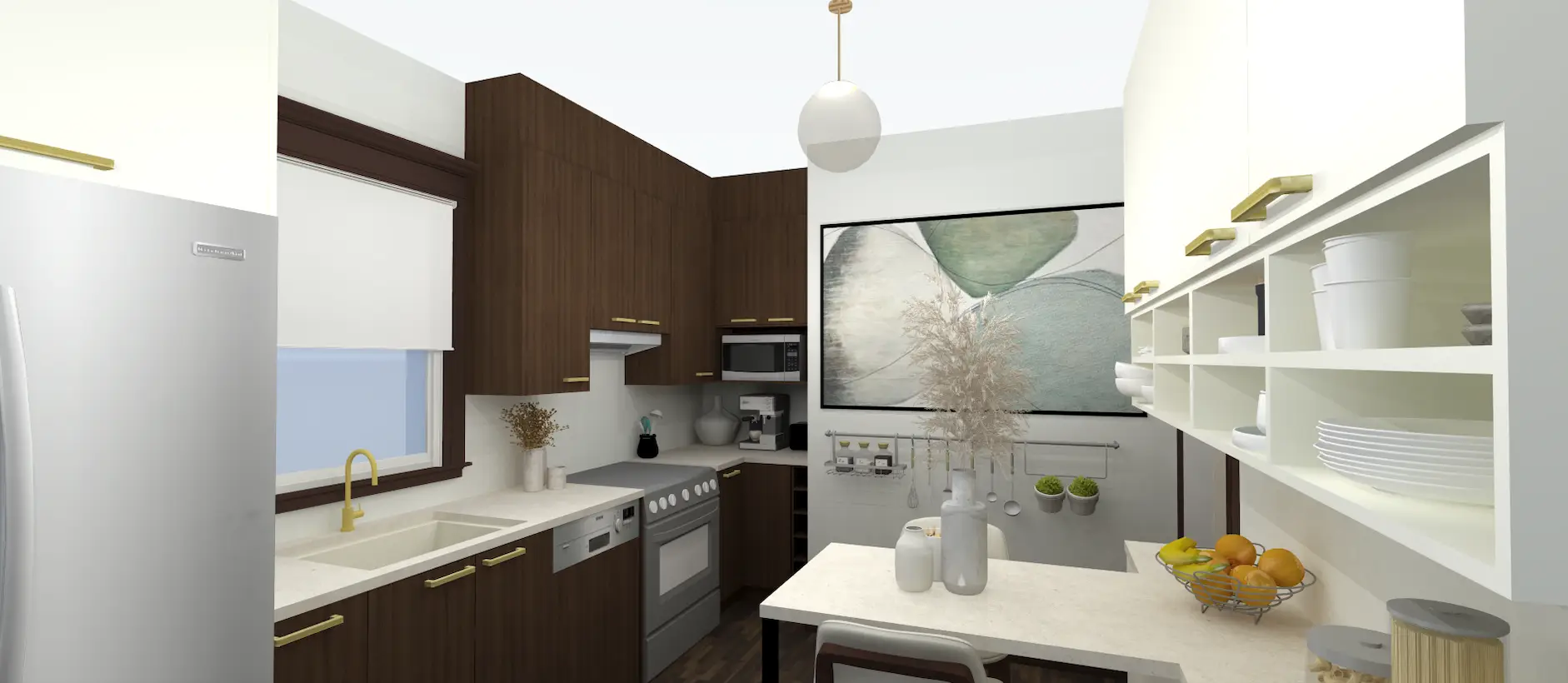 E&M – Projet de rénovation – Cuisine contemporaine & modernisée