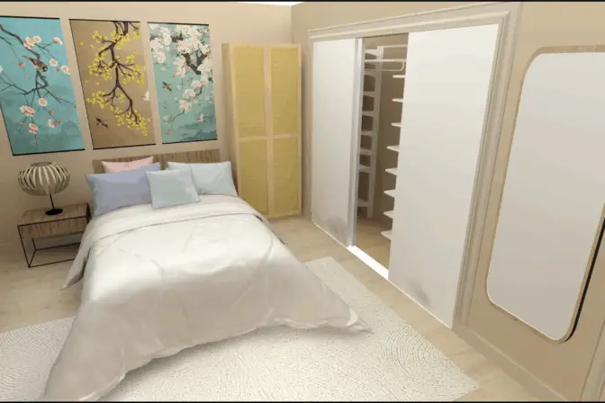 J – Chambre d’adolescente style Japandi