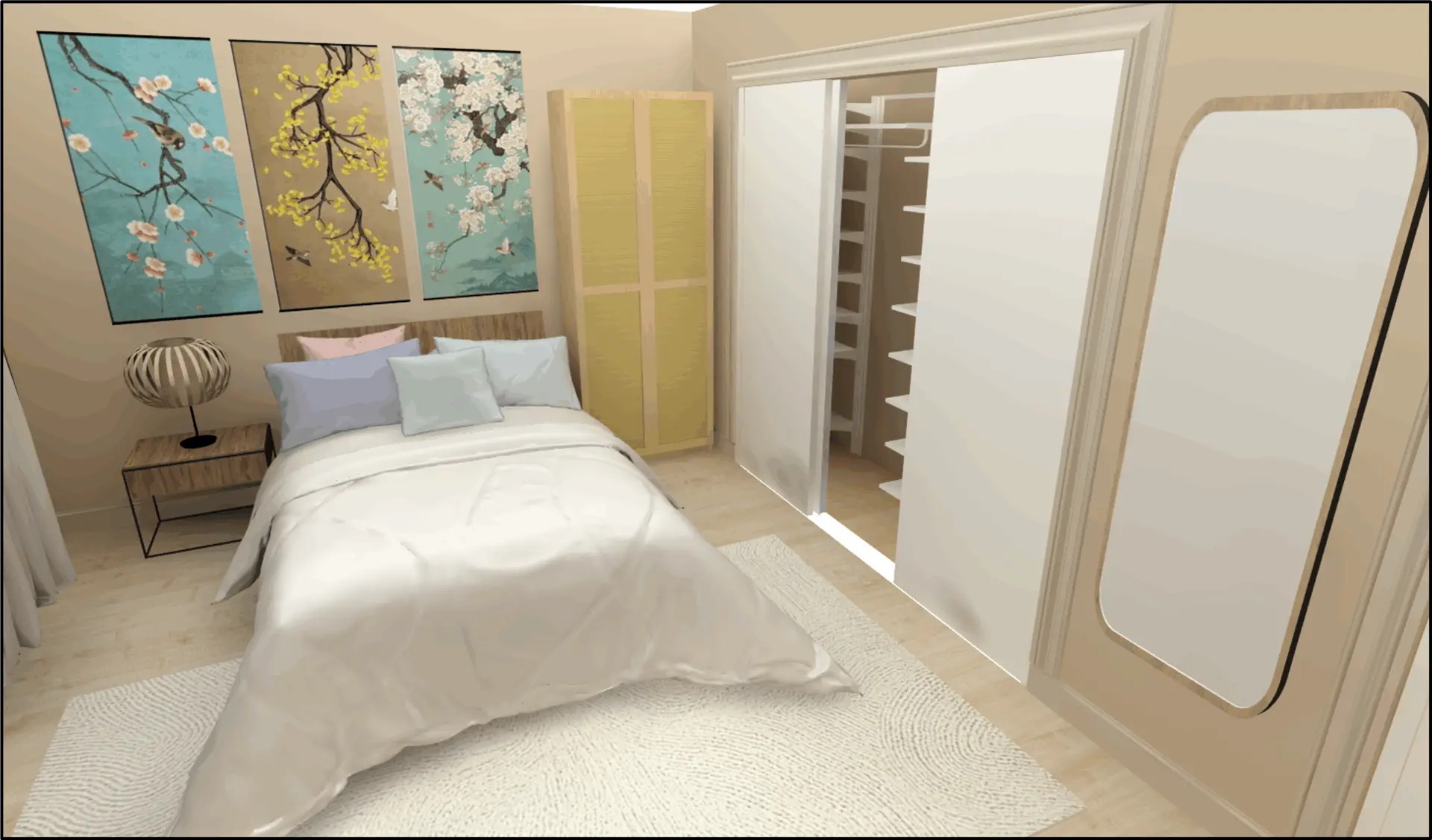 J – Chambre d’adolescente style Japandi