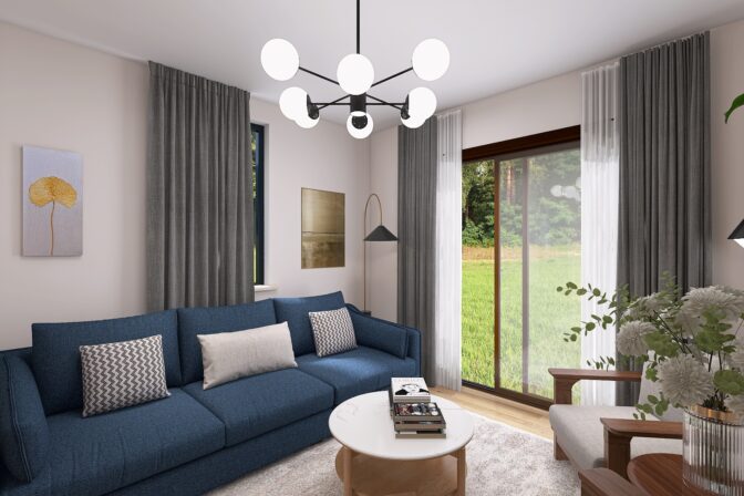 E&C – Projet de rénovation – Salon chaleureux et convivial