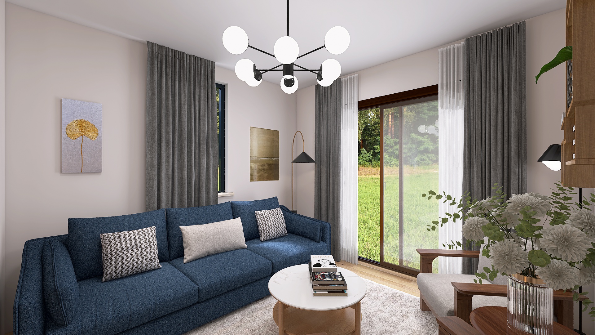 E&C – Projet de rénovation – Salon chaleureux et convivial